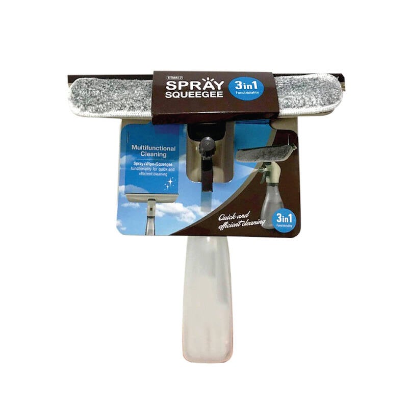 Cây Lau Kính Cửa Sổ Kèm Bình Xịt Spray Squeezee 300ML Locknlock 260x110x255mm - ETM417